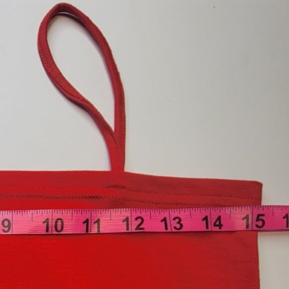 RED Spaghetti Strap Camisole Red Tank Top - New Without Tags- One Size - Picture 9 of 10